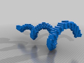 blockspiral math Kunst 3d print model - Mito3D