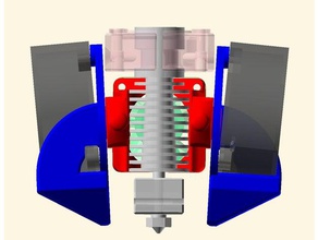 e3d v6 conduits modulaire simple ventilateur adaptateur 40mm 45mm radial partie des glacières les imprimantes 4020 3d print model - Mito3D