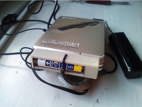 walkman aaa compartiment de la batterie ultra-compact l'audio support cassette minidisc 3d print model - Mito3D