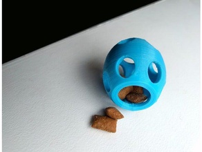 gatto foraggiamento giocattolo gli animali domestici palla alimentazione cibo ossequi 3d print model - Mito3D