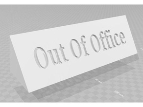 out office sign indicator meeting training 3d print model - Mito3D