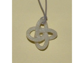 quadrilobée noeud pendentif de la mode 3dprintable celtique cool facile rapide bijoux sketchup 3d print model - Mito3D