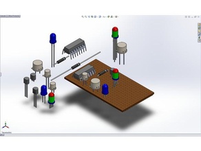 los semiconductores la electrónica diodo circuito integrado el led transistor 3d print model - Mito3D