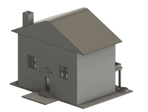 2 story house buildings structures 3d print model - Mito3D