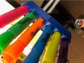 highlighter pen rack office marker holder pencil 3d print model - Mito3D