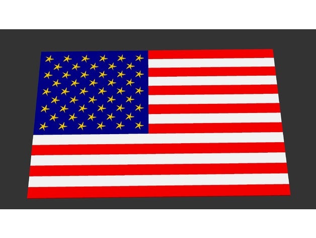 ABD bayrağı 3d baskı 3D print model - Mito3D
