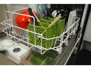 dishwasher basket silverware chopsticks kitchen dining 3d print model - Mito3D