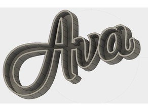ava logo signs logos 3d print model - Mito3D