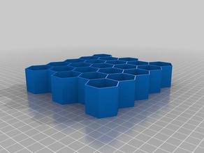 personalizzato parametrico a nido d'ape contenitori 5x5 3d print model - Mito3D