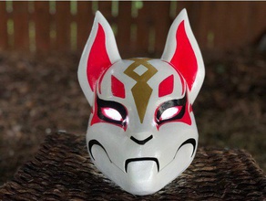 cosplay accessory fortnite kitsune mask costume 3d print model - Mito3D