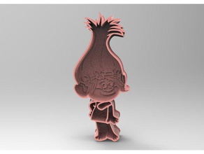 poppy troll kurabiye daha güzel gıda iç kalıbı 3d print model - Mito3D