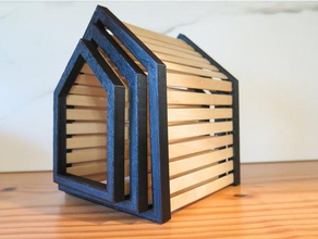 Eis am Stiel-stick Schachteln Häuser Dekor 3d print model - Mito3D