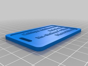 cla tag household customized 3d print model - Mito3D