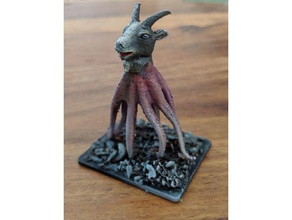 goat cephalopod abomination toy game accessories cthoniccodex dungeons dragons miniatures rpg 3d print model - Mito3D