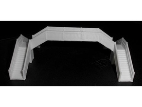 customizable scale footbridge buildings structures model trains 3d print model - Mito3D