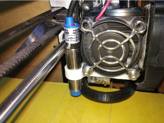 a8 inductive sensor mount middle 12mm 3d printer parts anet auto level 3D print model - Mito3D