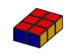 3x2x1 cube Rätsel Banane hypercube rubiks 3d print model - Mito3D