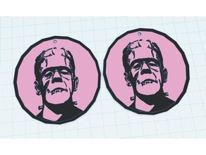 frankensteins monster earrings fashion accesories book classic classicmonsters cute geeky girl halloweeen movie scary spooky 3d print model - Mito3D