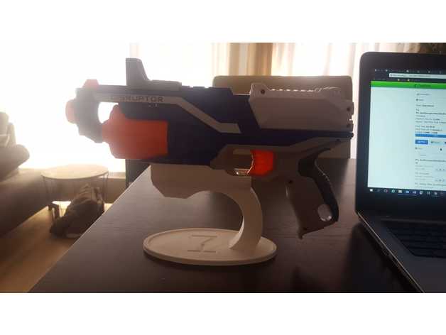 nerf disruptor stand mecânico brinquedos gun mod 3D print model - Mito3D