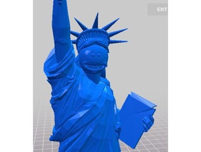 meeseeks Freiheit Skulpturen Amerika rick, morty statue liberty 3d print model - Mito3D