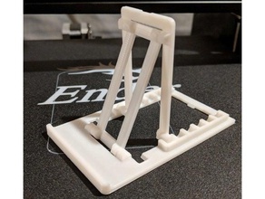 adjustable folding phone stand single piece print built hinges mobile printable smartphone holder 3d print model - Mito3D