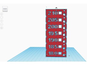 temperature tower 180-210 3d printing tests 190 205 3d print model - Mito3D