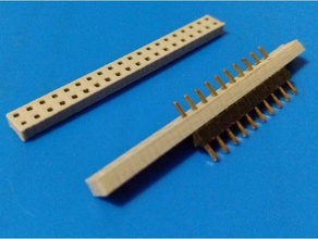 paramétrico espaciador pin macho encabezados electrónica 3d print model - Mito3D