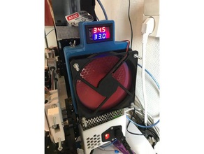 power supply cover 120mm fan temperature controller anet a8 3d printer parts upgrade cooling psu 3d print model - Mito3D