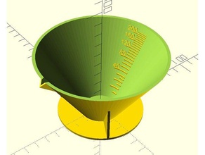 customisable conical measure hand tools measuring cup 3d print model - Mito3D