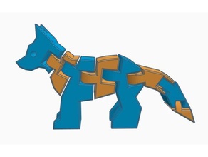 flexi dog dual-extrusion Tiere artikuliert dual-extruder flexibel polymathic drucken Ort - Spielzeug zwei Farbe 3d print model - Mito3D