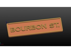 bourbon St bar-Zeichen Zeichen logos 3d print model - Mito3D