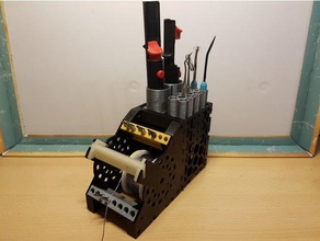 solder stand tip holder addition vacuum desoldering pump electronics 3d print model - Mito3D
