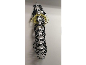 chained cord hanger organization cable holder management cords holders storage 3d print model - Mito3D