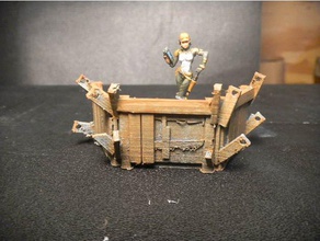 guard post 3d printing 28mm fallout 4 post-apocalyptic scatter terrain wargaming 3d print model - Mito3D