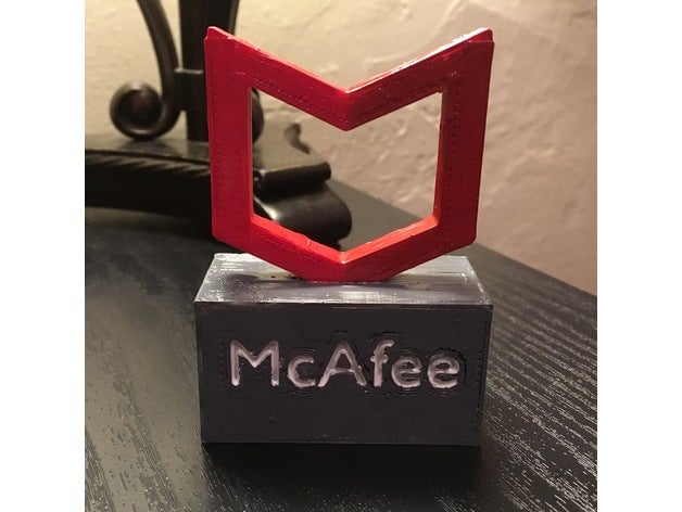 mcafee knick-knack decor anti-virus computer malware security 3D print model - Mito3D