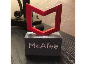 mcafee knick-knack decoração anti-vírus computador malware segurança 3d print model - Mito3D