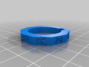 my customized ring flash drive cryptex1 gadgets 3d print model - Mito3D