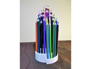 matita colorata stand organizer art organizzazione tazza titolare organizzatore pot 3d print model - Mito3D