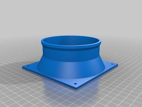 125mm 100mm air vent wall flange updated tools customized 3d print model - Mito3D