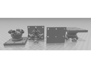 popcorn-Kugelgelenk-square mount tools 14in Loch popcorn joint remix 3d print model - Mito3D