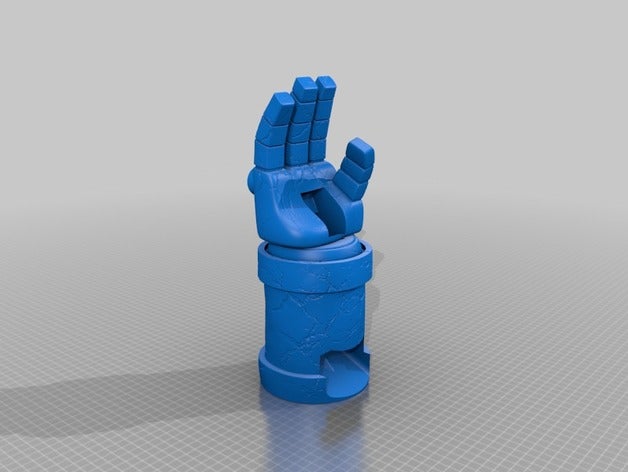 hellboy rechten hand doom-Würfel-Turm 3D print model - Mito3D