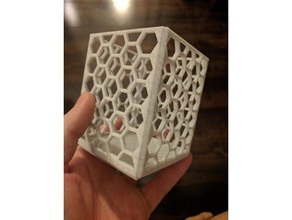 hex copa organização porta-canetas 3d print model - Mito3D