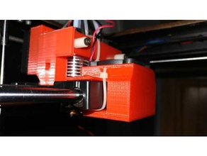ctc dual bizer 40mm active cooling fan 3d printer parts extruder e3d v6 3d print model - Mito3D
