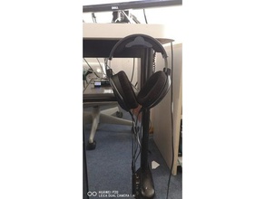 sennheiser 6xx table hanger organization audio audiophile cable desk headphones organize 3d print model - Mito3D
