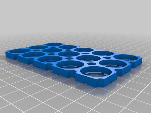 mon paramétrique personnalisé batterie titulaire l'électronique 3D print model - Mito3D