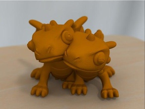 mignon dragon couple les animaux 3d print model - Mito3D