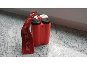 Halter Batterie liquid container addon Container 18650 Akku Fall akku vape vaping 3d print model - Mito3D