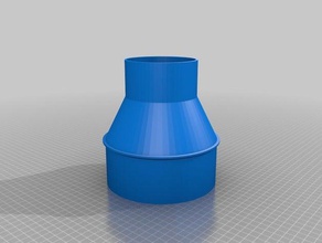 hose adapter 160mm 100mm 25 wall parts customized 3d print model - Mito3D