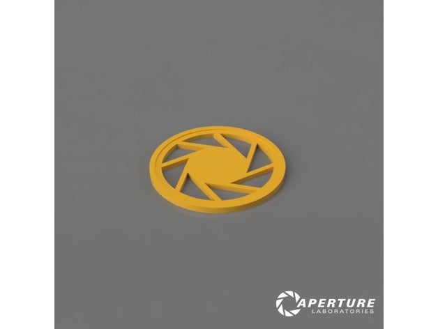 aperture science coaster cuisine à manger logo sous-verres la boisson boire de jeu moitié vie le portail portal 2 3D print model - Mito3D