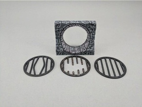 28mm sewer drain toy game accessories boardgame dnd tiles dungeon dungeons dragons fantasy gaming grate openforge pathfinder roleplaying rpg scatter terrain pipe stone tabletop true wargame wargaming wylochs armory 3d print model - Mito3D